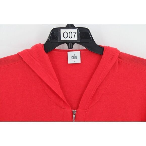 CAbi Women's Beachcomber Lightweight Zipper Hoodie Red 5137 Size Small - Picture 3 of 8